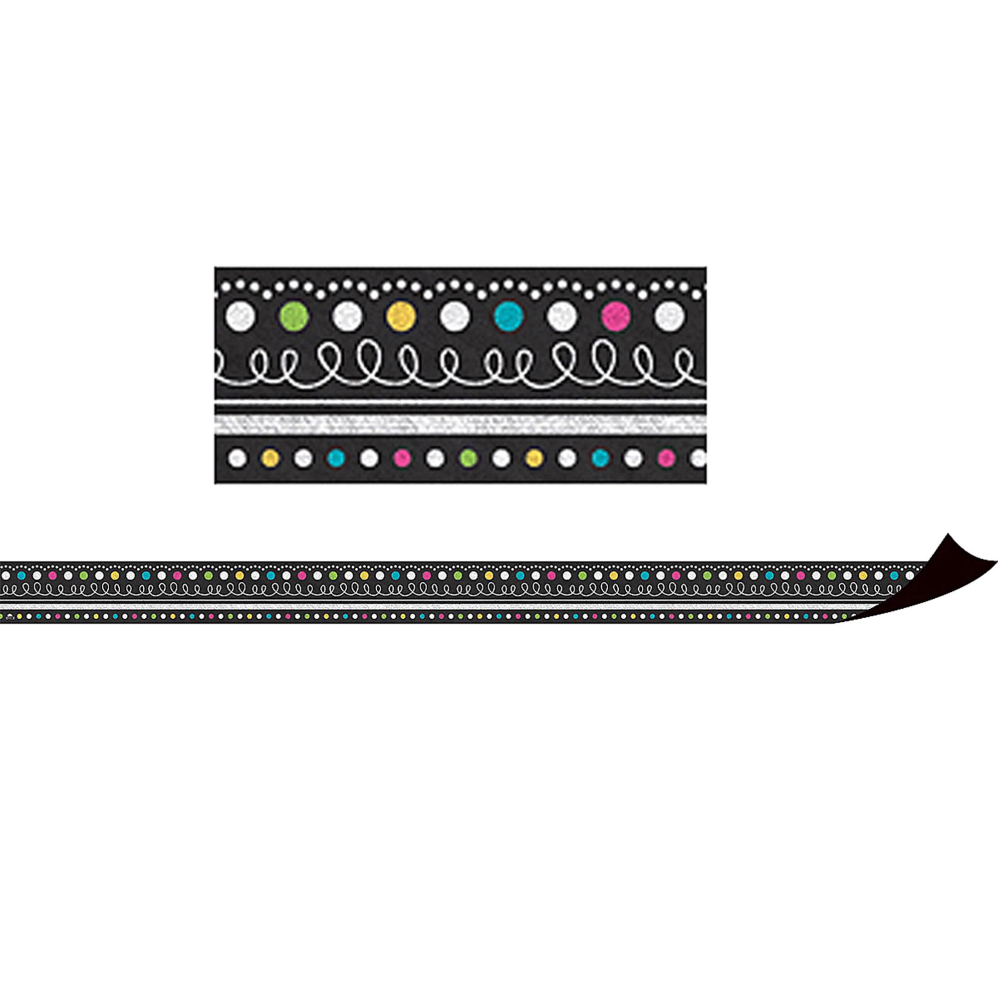 Teacher Created Resources® Chalkboard Brights Magnetic Borders, 72ft.